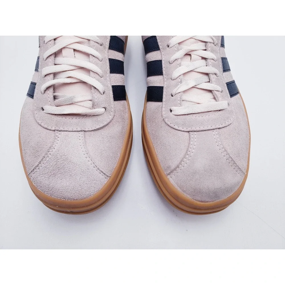 Adidas VL Court 3.0 Platform Sneakers Light Pink Suede Leather Womens Size 8‎